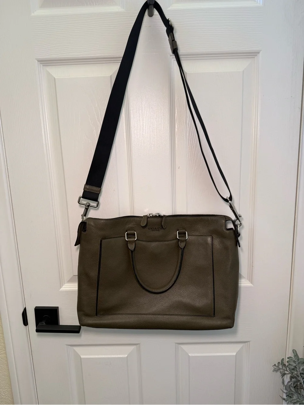 Coach Beckett Pocket Briefcase Olive Green